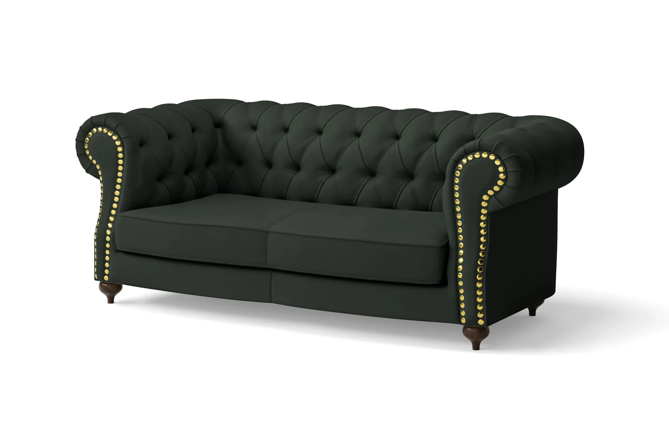 Bitonto 2 Seater Sofa Green Leather
