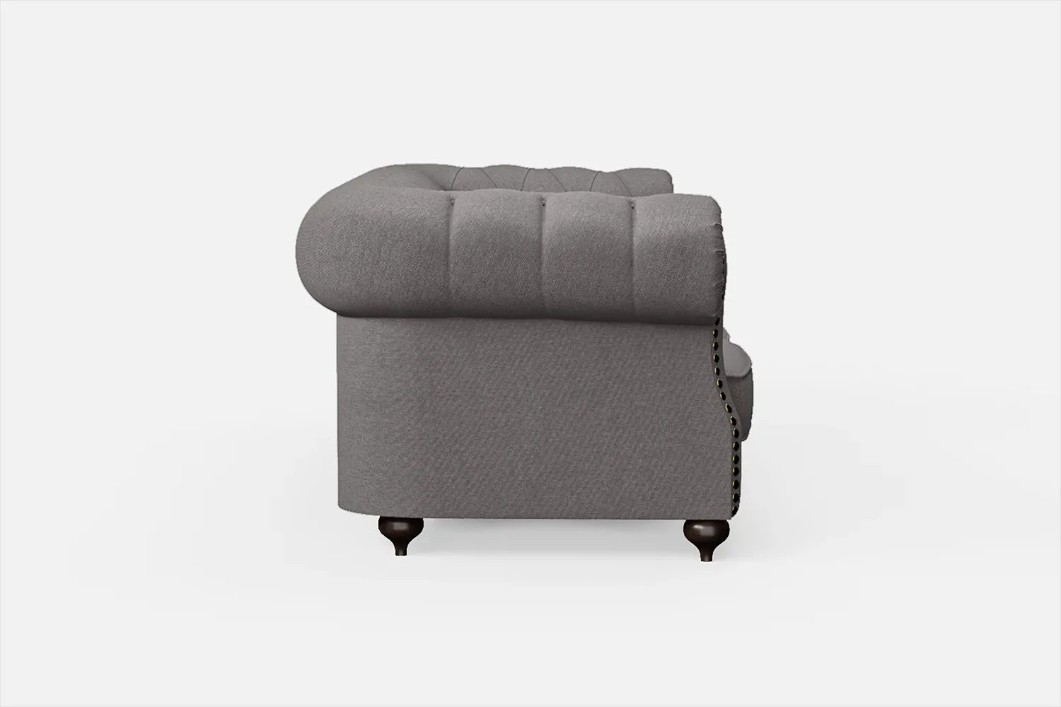 Bitonto 2 Seater Sofa Grey Linen Fabric