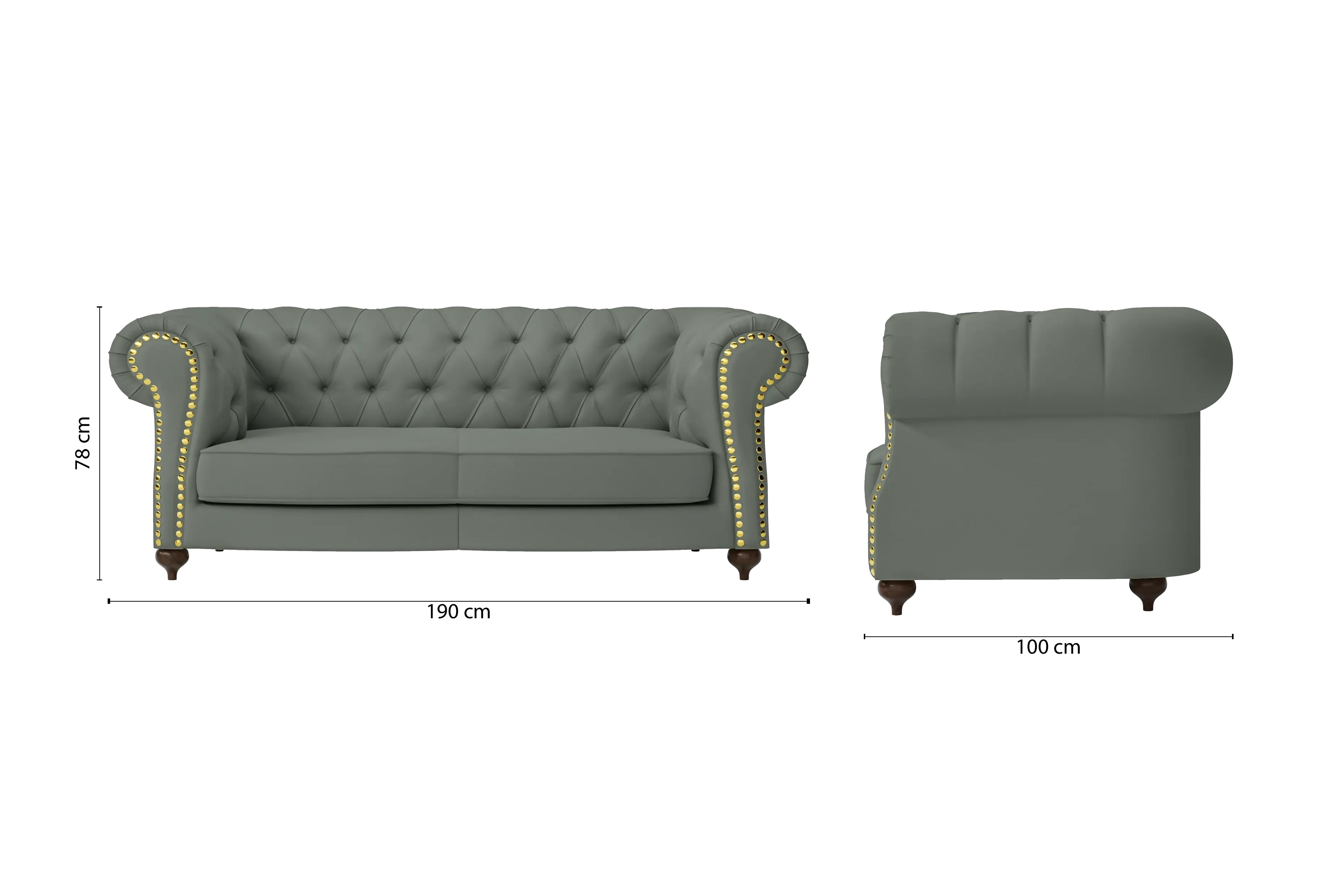 Bitonto 2 Seater Sofa Lush Leather