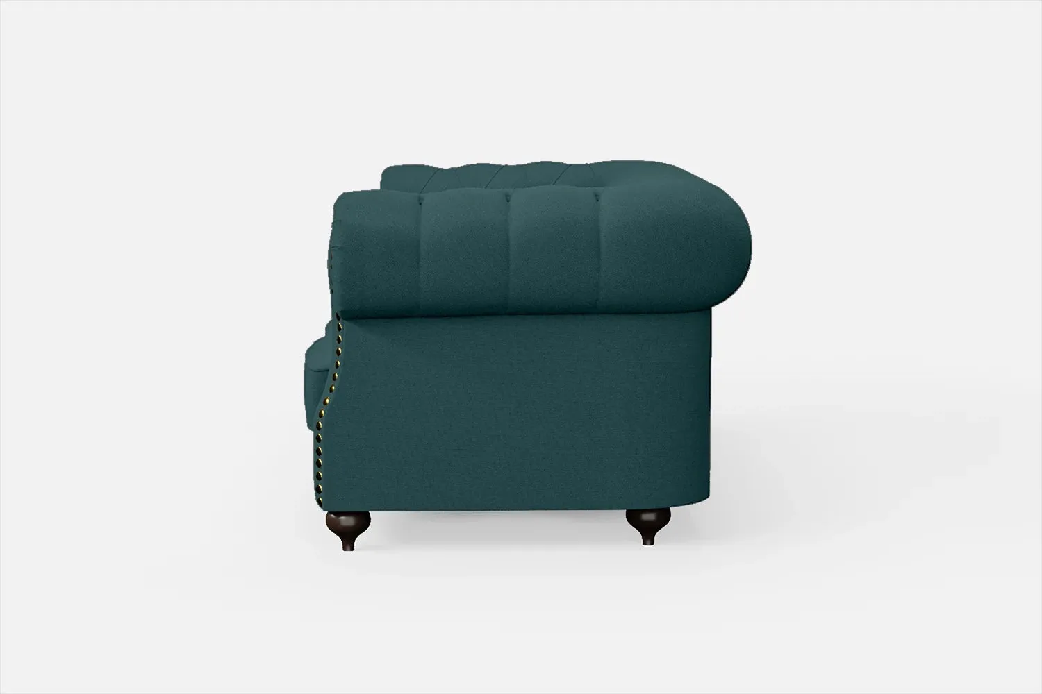 Bitonto 2 Seater Sofa Teal Linen Fabric