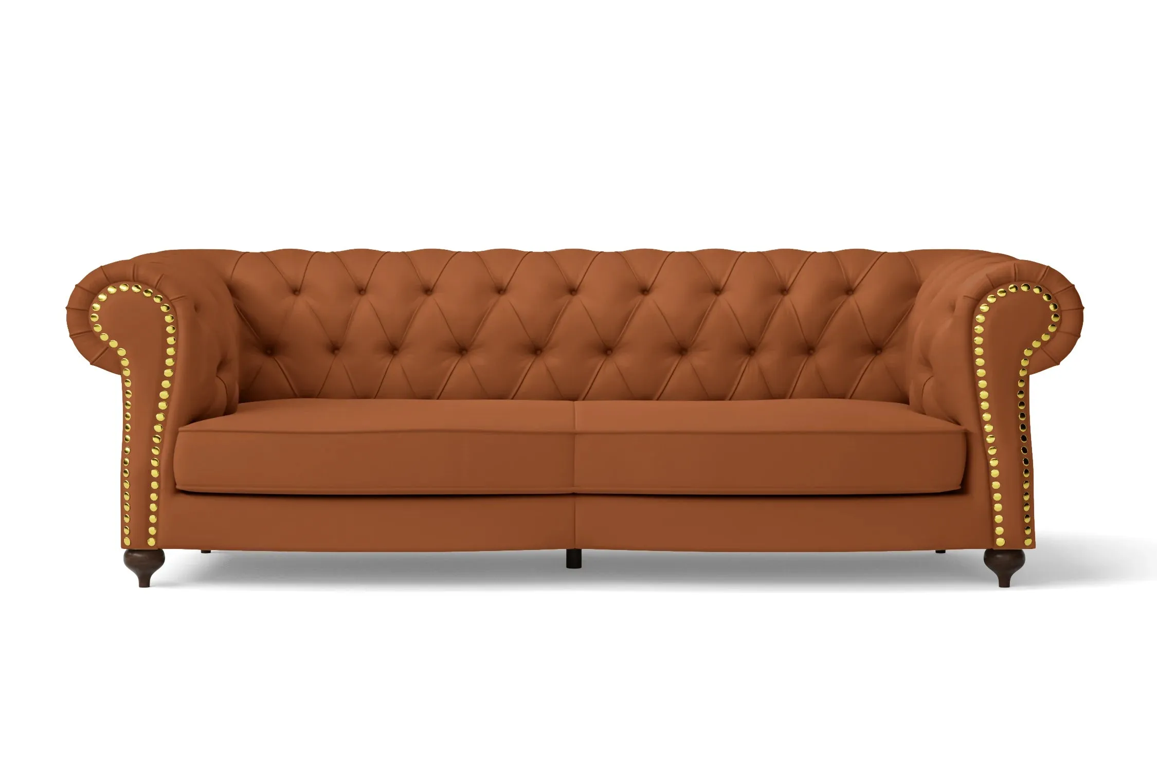 Bitonto 3 Seater Sofa Tan Brown Leather