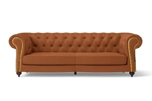 Bitonto 3 Seater Sofa Tan Brown Leather