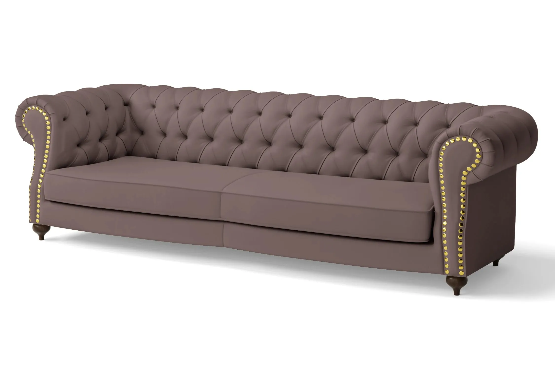 Bitonto 4 Seater Sofa Rose Taupe Leather