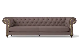 Bitonto 4 Seater Sofa Rose Taupe Leather
