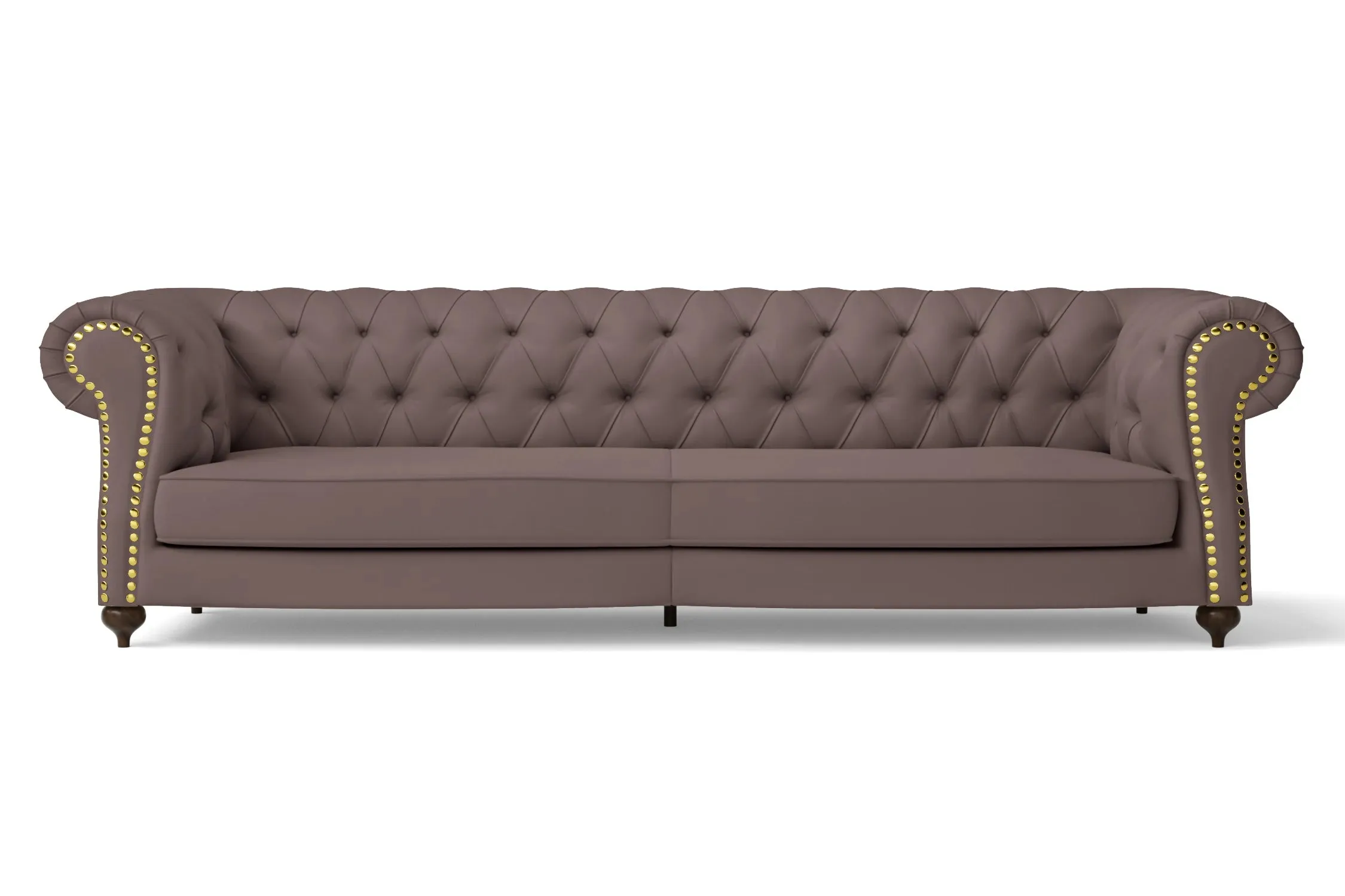 Bitonto 4 Seater Sofa Rose Taupe Leather