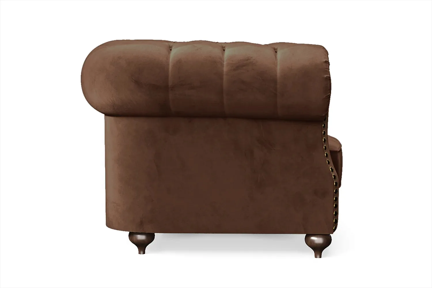 Bitonto Armchair Coffee Brown Velvet
