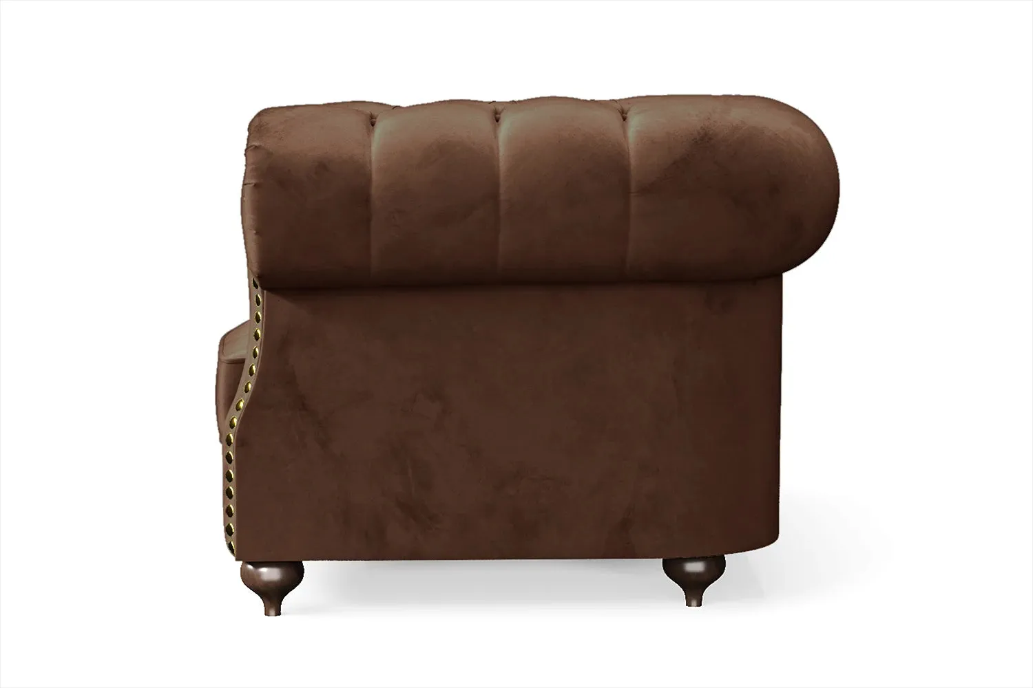 Bitonto Armchair Coffee Brown Velvet