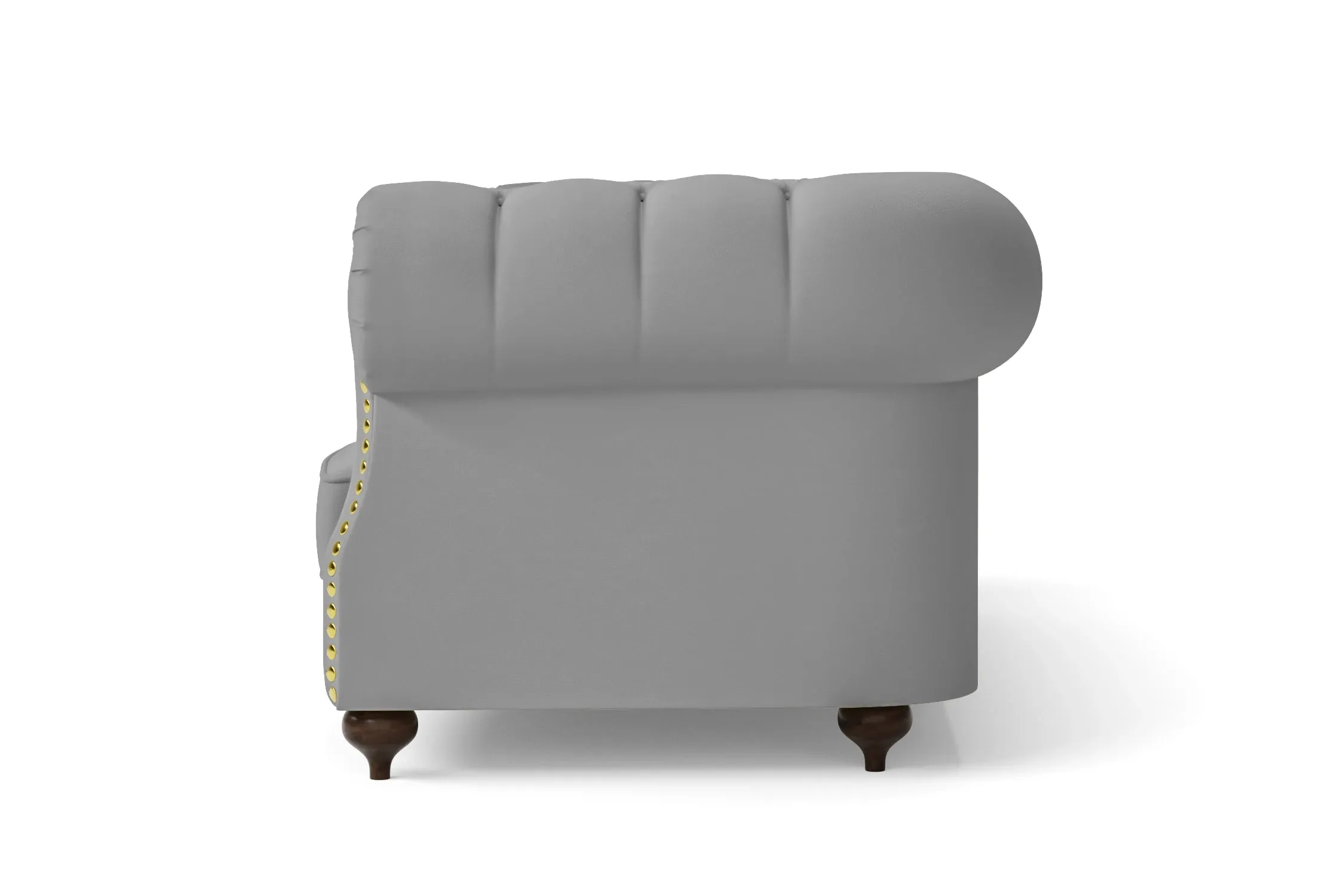 Bitonto Armchair Grey Leather