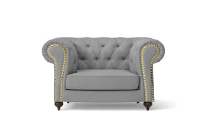 Bitonto Armchair Grey Leather