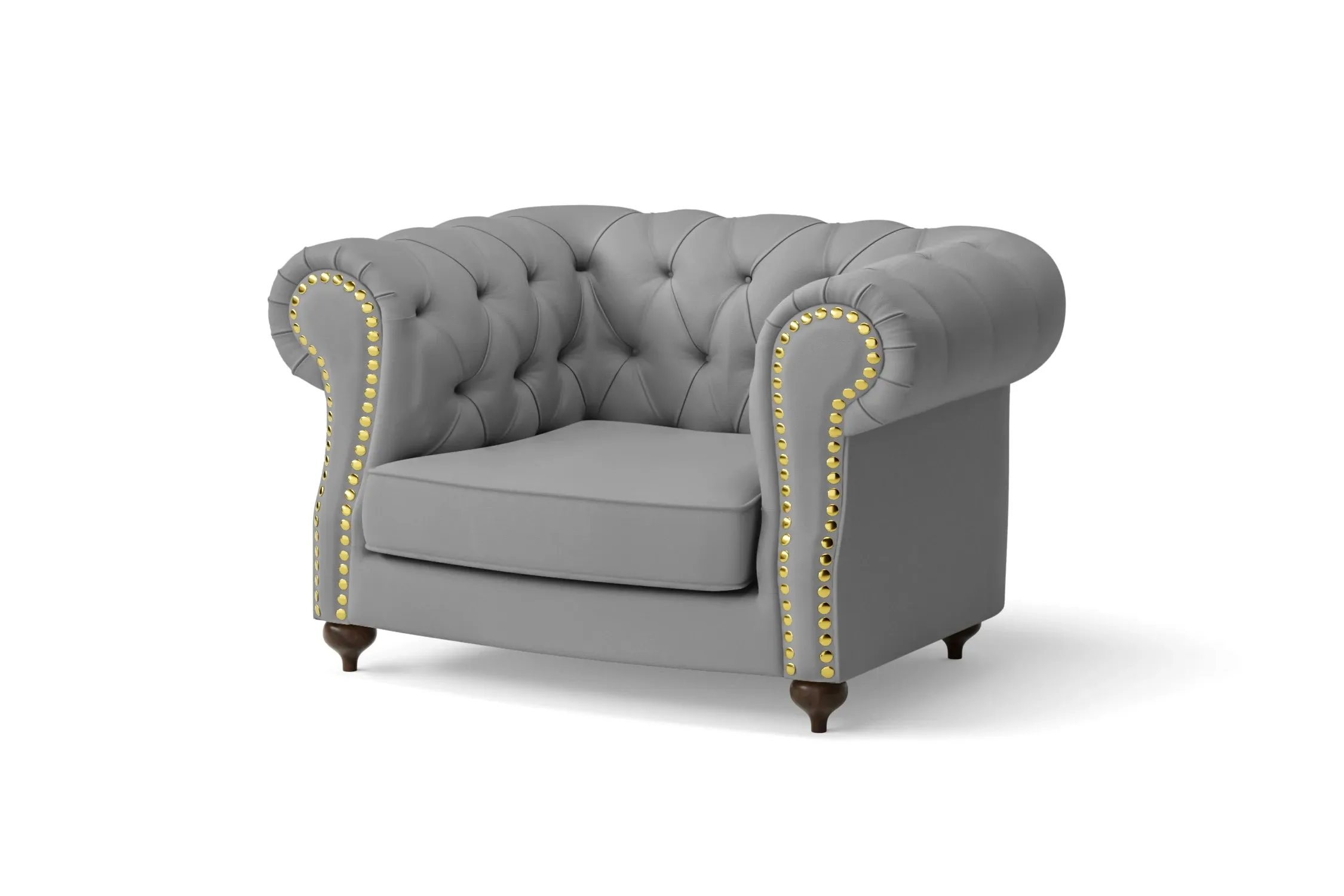 Bitonto Armchair Grey Leather