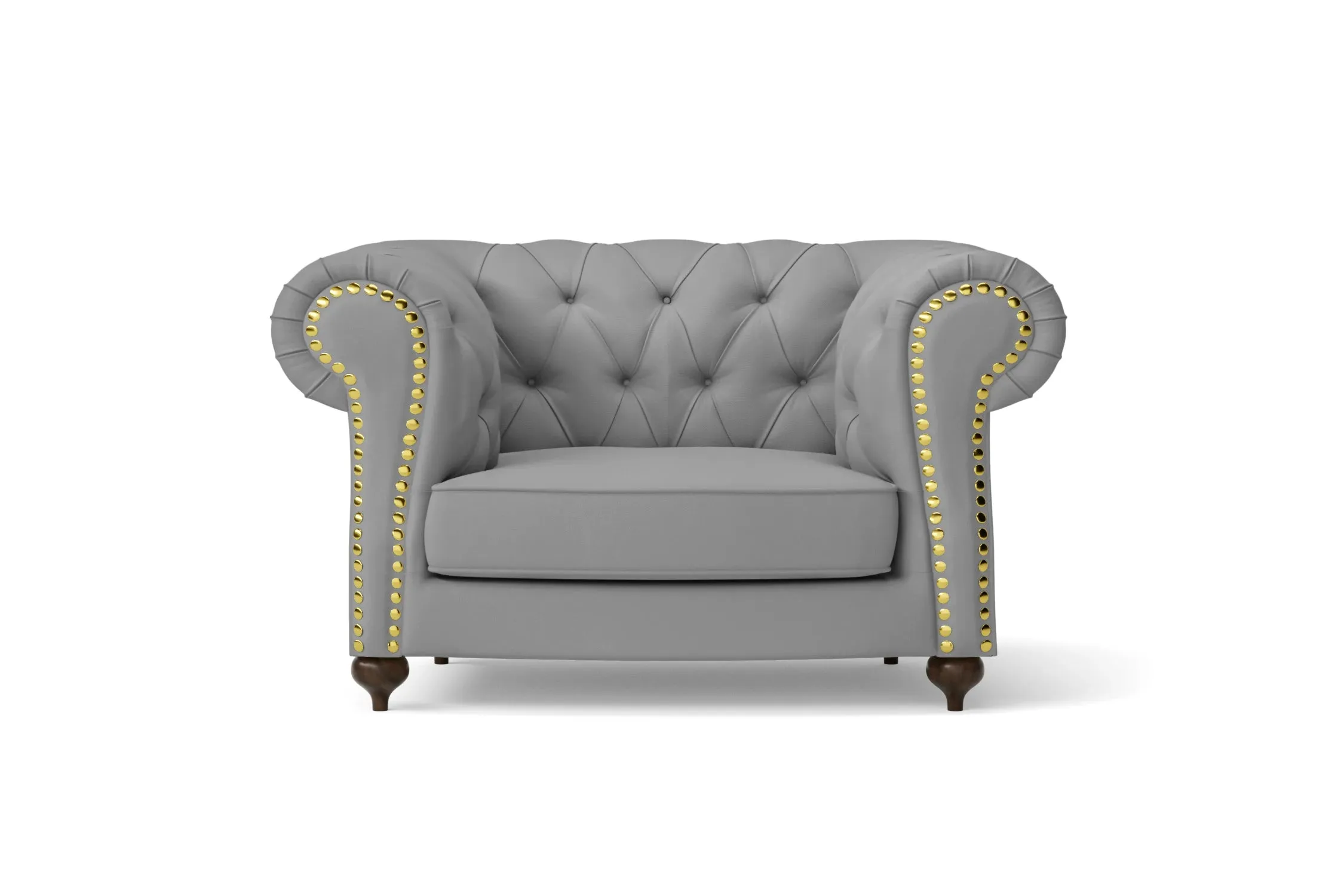 Bitonto Armchair Grey Leather