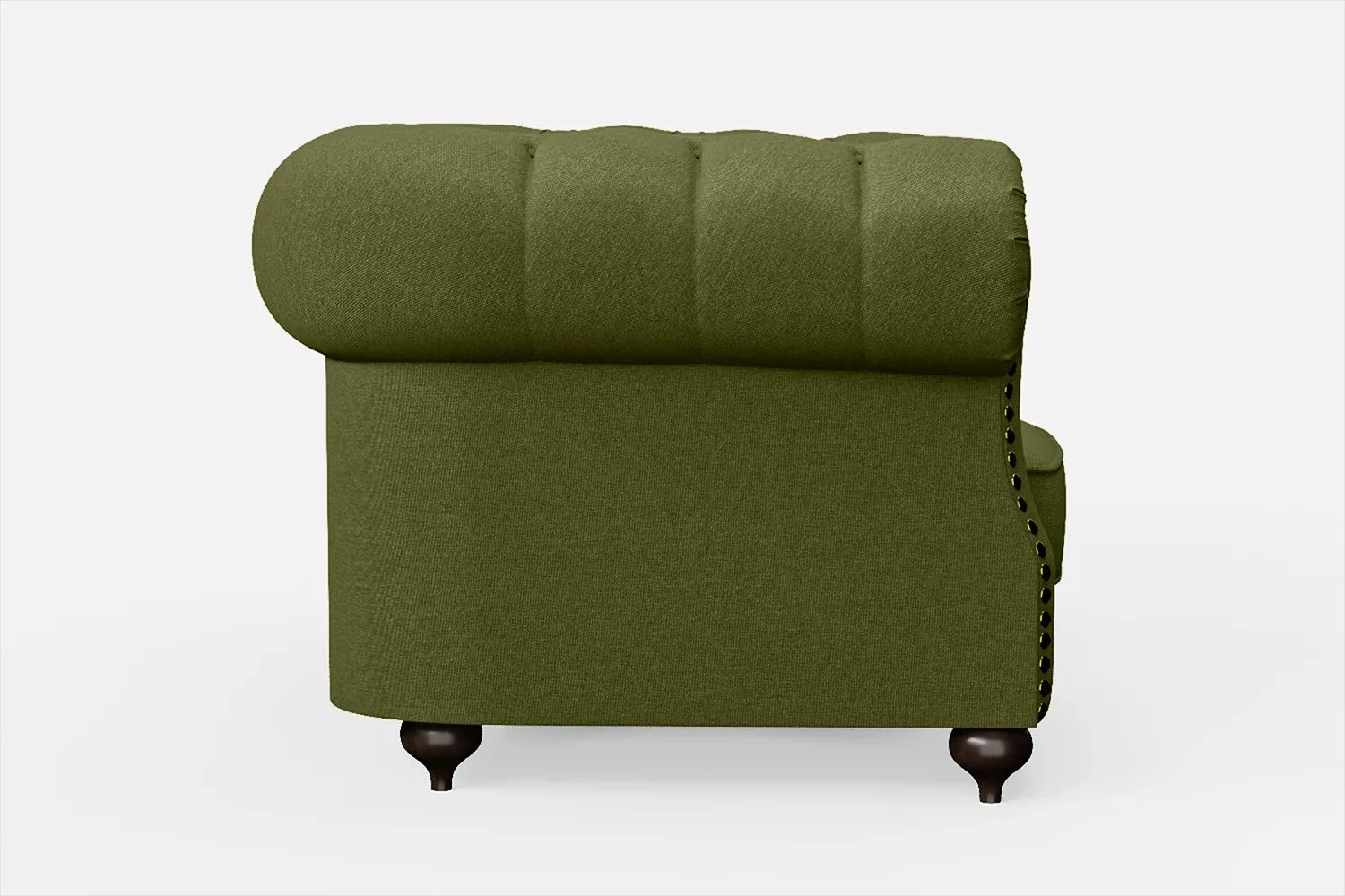Bitonto Armchair Olive Linen Fabric