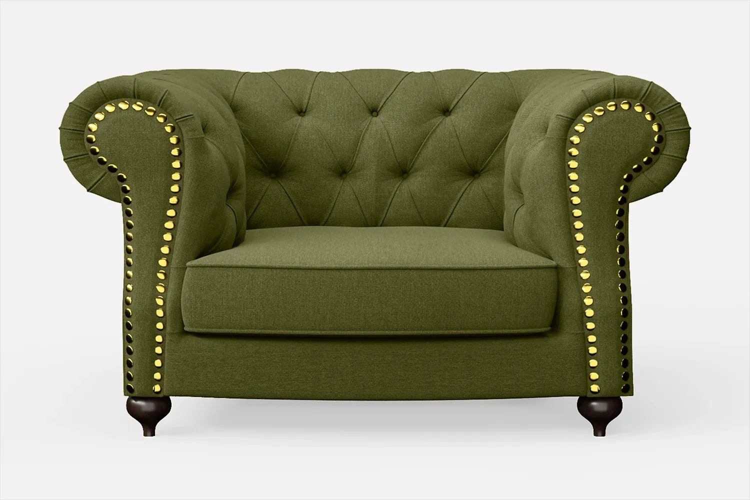 Bitonto Armchair Olive Linen Fabric