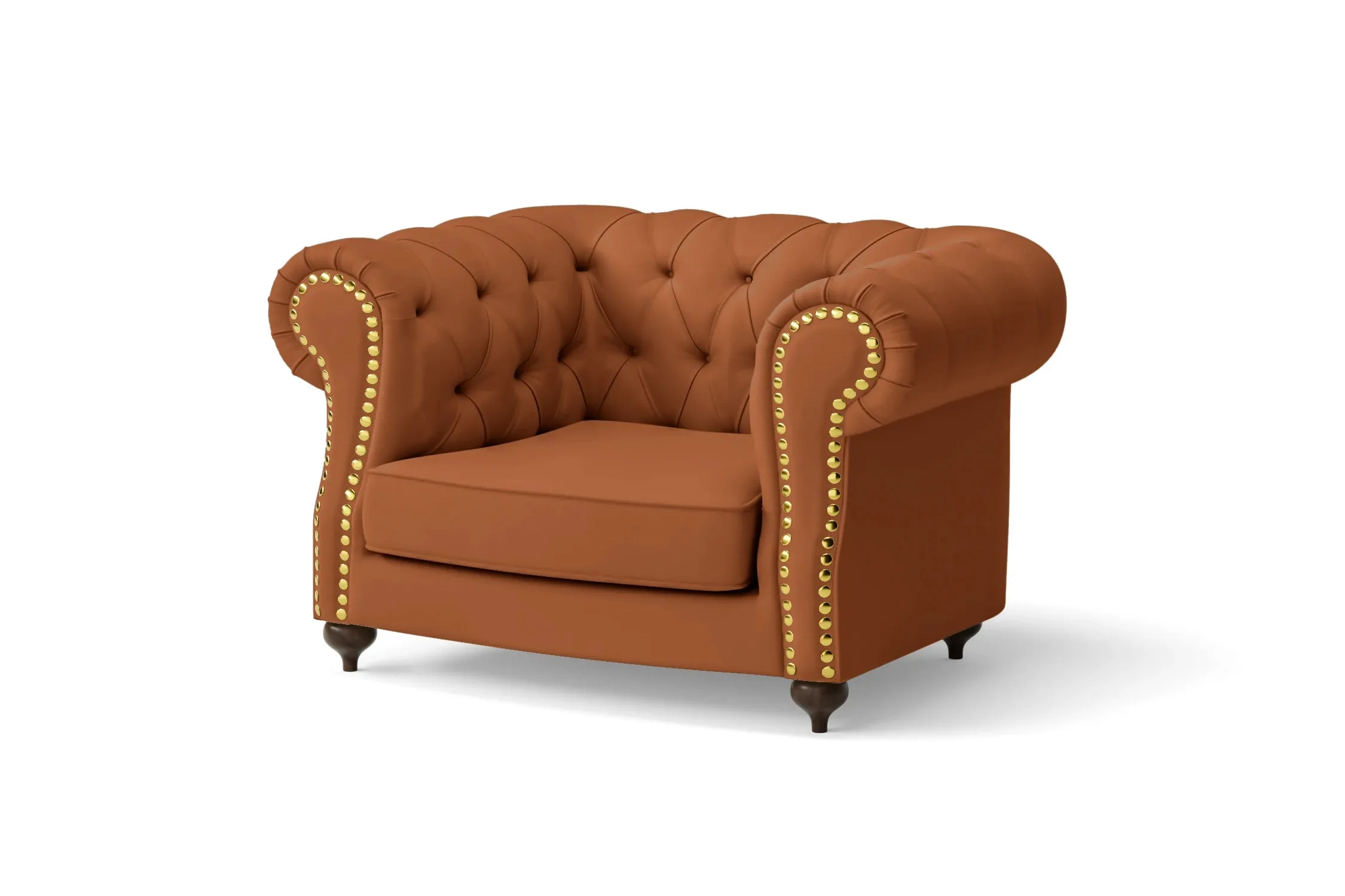 Bitonto Armchair Tan Brown Leather