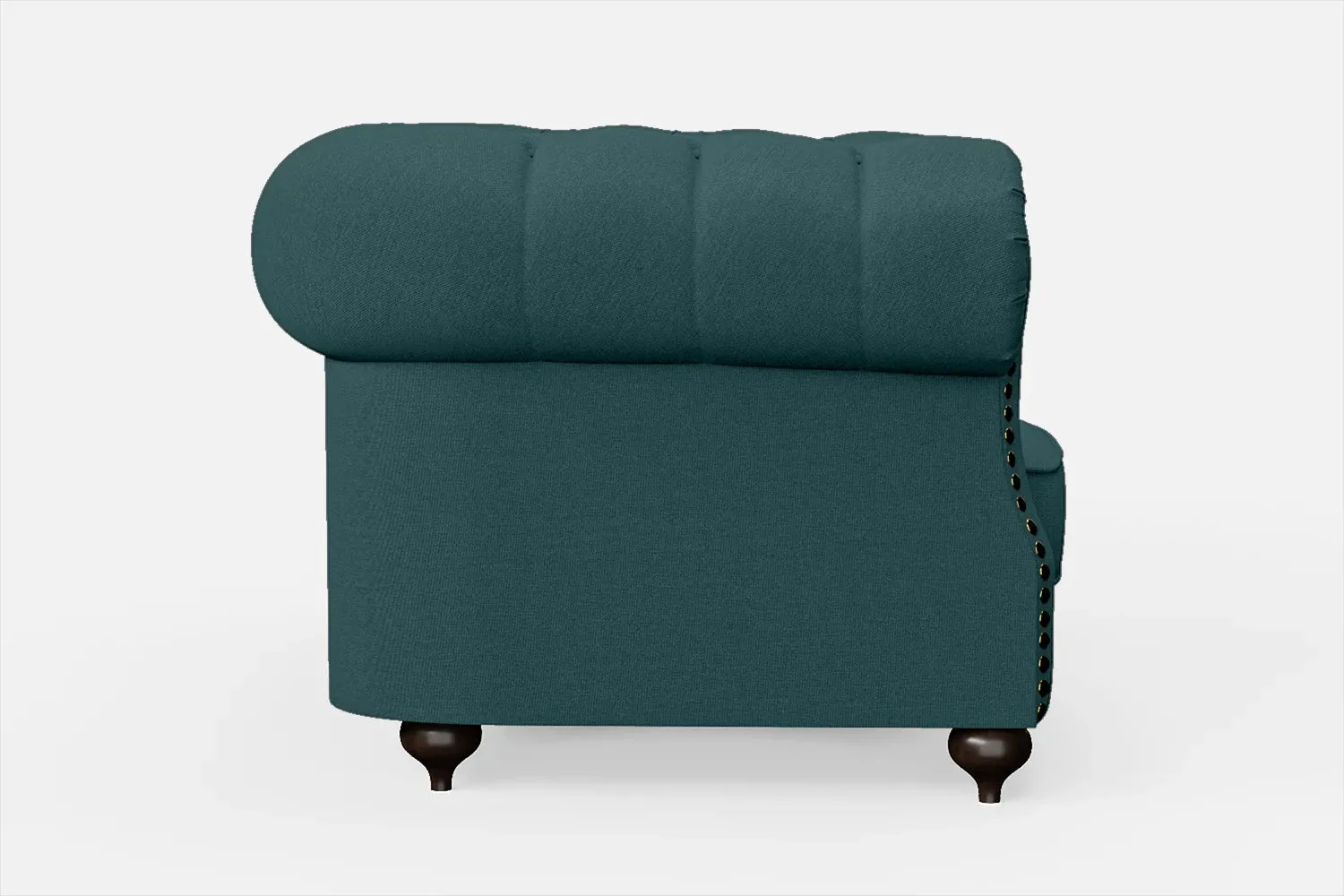 Bitonto Armchair Teal Linen Fabric