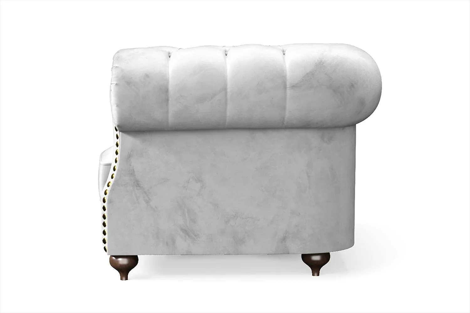 Bitonto Armchair White Velvet