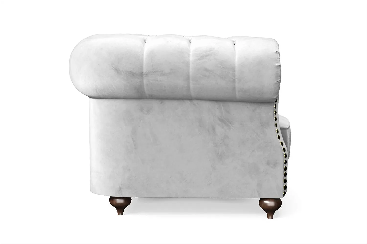 Bitonto Armchair White Velvet