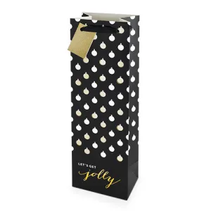 Black And Gold Ornament 750 ml Bottle Bag By Cakewalk