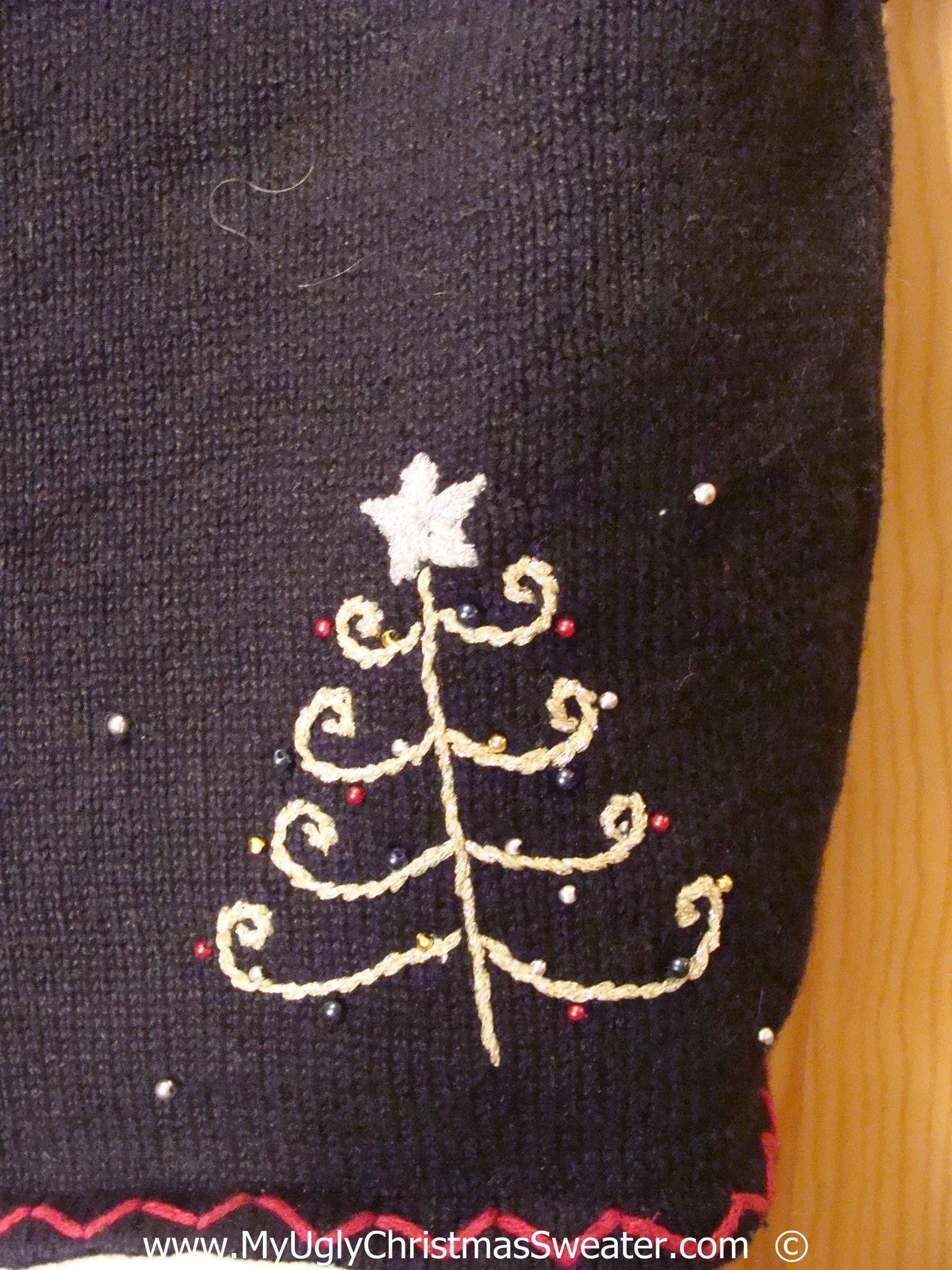 Black Crafty Festive Christmas Sweater Vest Skates