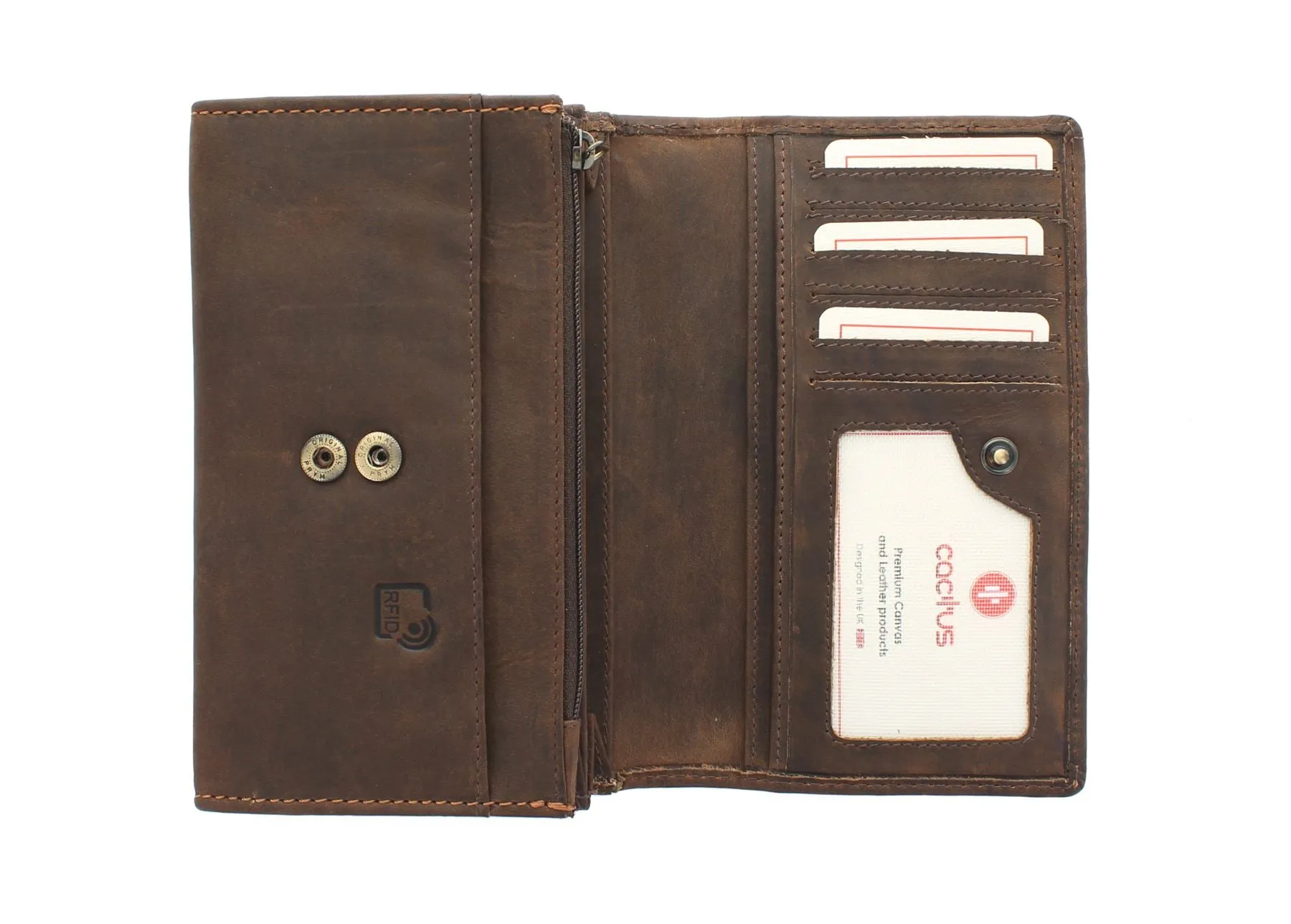 CACTUS Oiled Leather Purse With RFID Protection 3322_81
