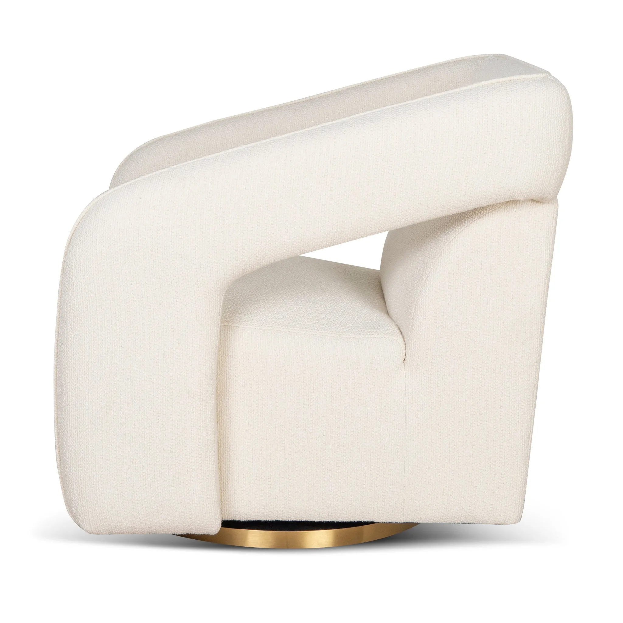 Cadence Swivel Armchair - White