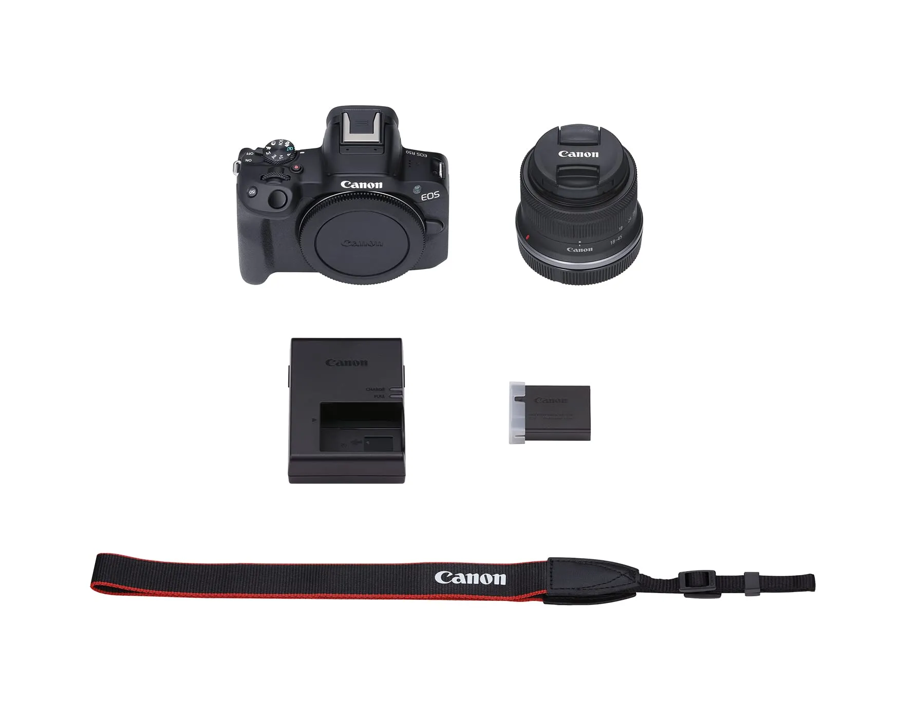 Canon EOS R50 Mirrorless Vlogging Camera (Black) w/RF-S18-45mm F4.5-6.3 is STM Lens, 24.2 MP, 4K Video, Subject Detection & Tracking, Compact, Smartphone Connection, Content Creator