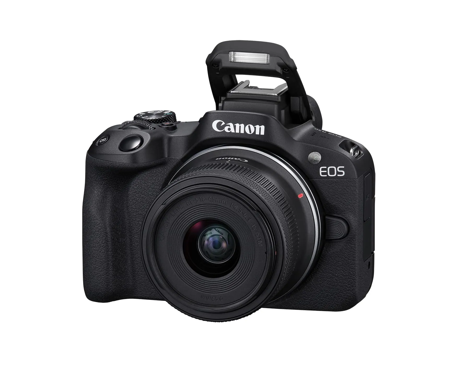 Canon EOS R50 Mirrorless Vlogging Camera (Black) w/RF-S18-45mm F4.5-6.3 is STM Lens, 24.2 MP, 4K Video, Subject Detection & Tracking, Compact, Smartphone Connection, Content Creator
