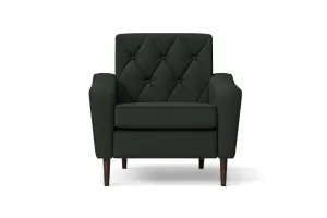 Carpi Armchair Green Leather
