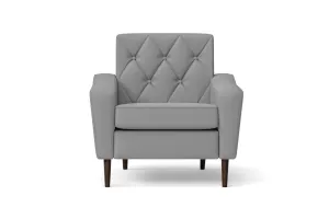 Carpi Armchair Grey Leather