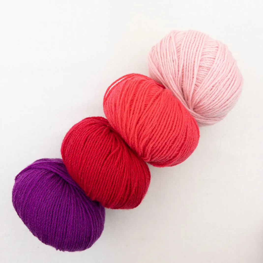 Cashmere Striped Shawlette Knitting Kit | Lang Yarns Cashmere Premium & Knitting Pattern (#394)