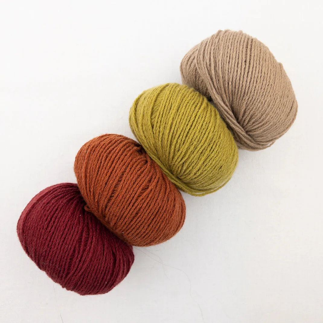 Cashmere Striped Shawlette Knitting Kit | Lang Yarns Cashmere Premium & Knitting Pattern (#394)