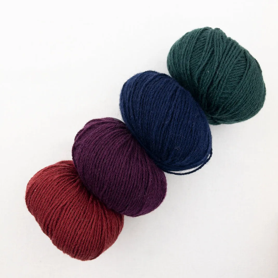 Cashmere Striped Shawlette Knitting Kit | Lang Yarns Cashmere Premium & Knitting Pattern (#394)