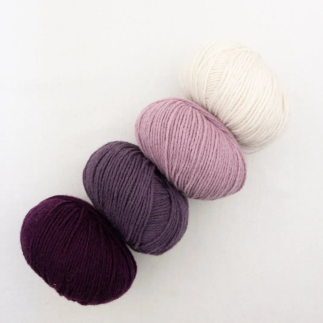 Cashmere Striped Shawlette Knitting Kit | Lang Yarns Cashmere Premium & Knitting Pattern (#394)