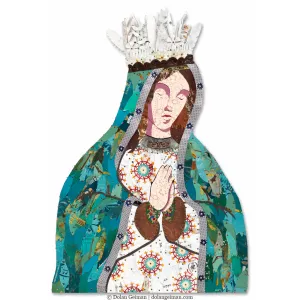 CELESTIAL QUEEN (TEAL) original metal wall sculpture