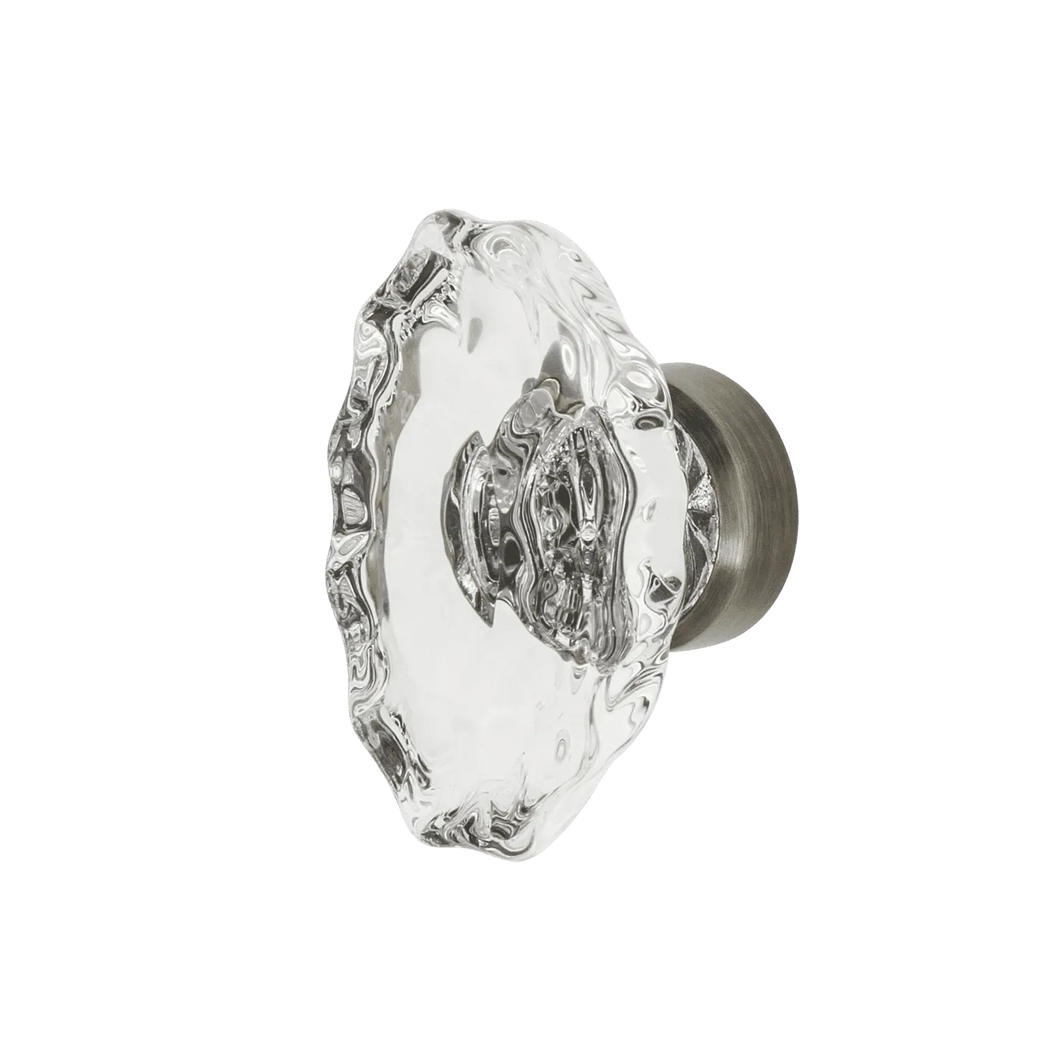Chateau Crystal 1 3/4" Cabinet Knob in Antique Pewter
