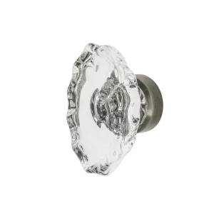 Chateau Crystal 1 3/4" Cabinet Knob in Antique Pewter