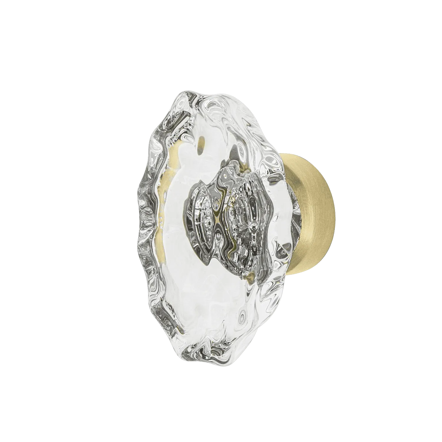 Chateau Crystal 1 3/4" Cabinet Knob in Satin Brass
