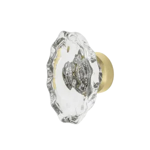 Chateau Crystal 1 3/4" Cabinet Knob in Satin Brass