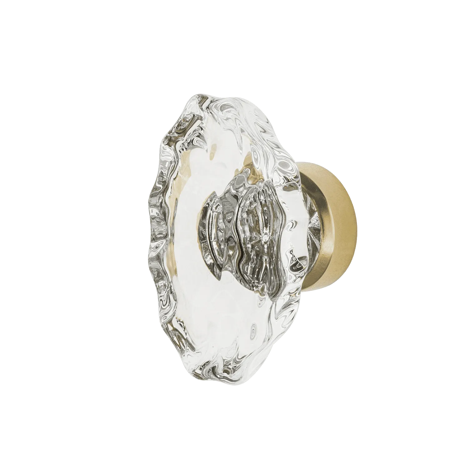 Chateau Crystal 1 3/4" Cabinet Knob in Unlacquered Brass
