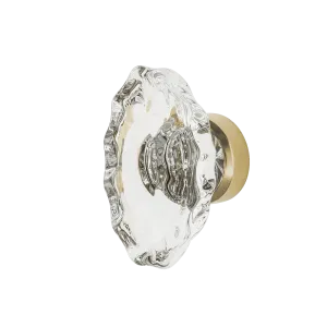 Chateau Crystal 1 3/4" Cabinet Knob in Unlacquered Brass