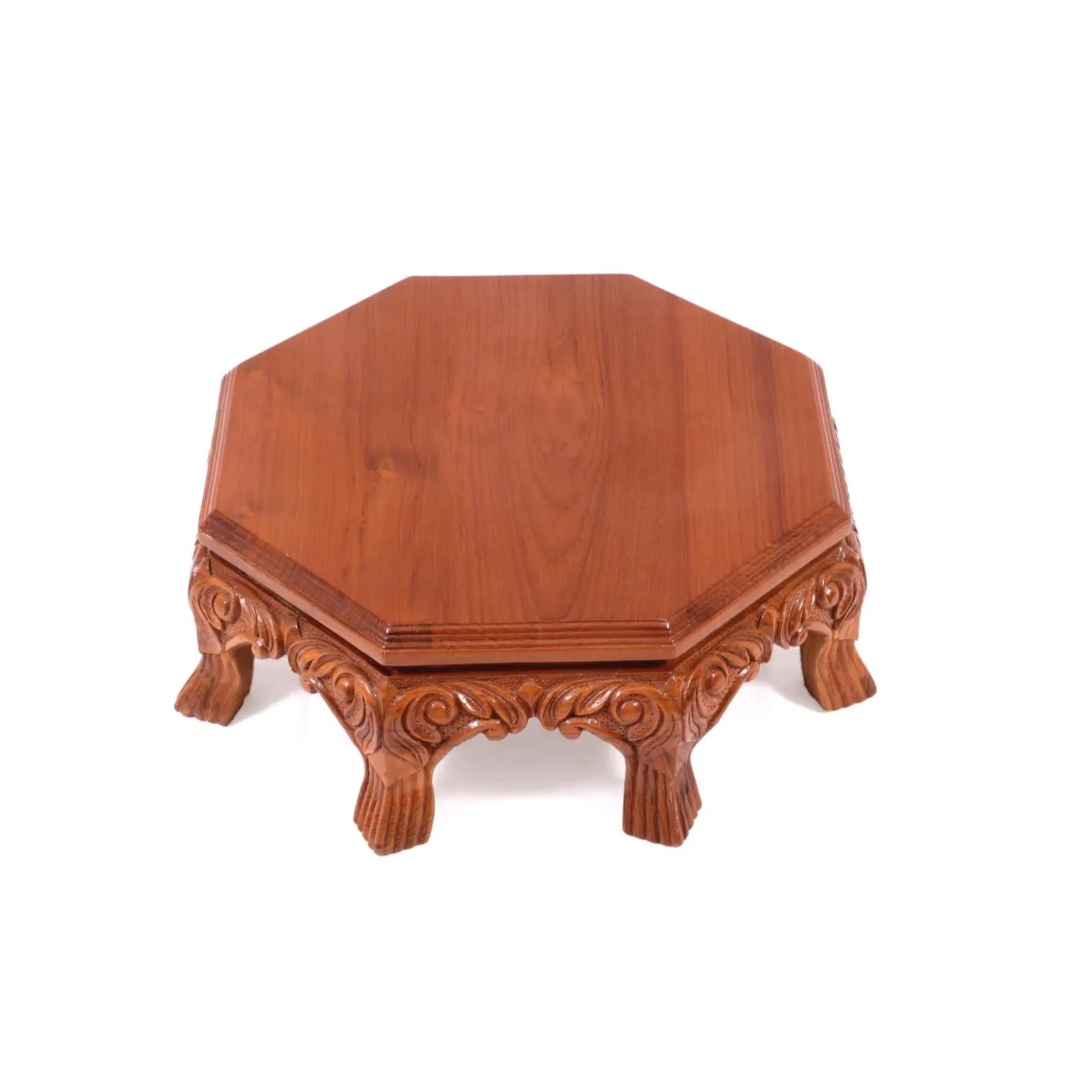 Chatvaari Traditional Teak Wood Octagonal Bajot