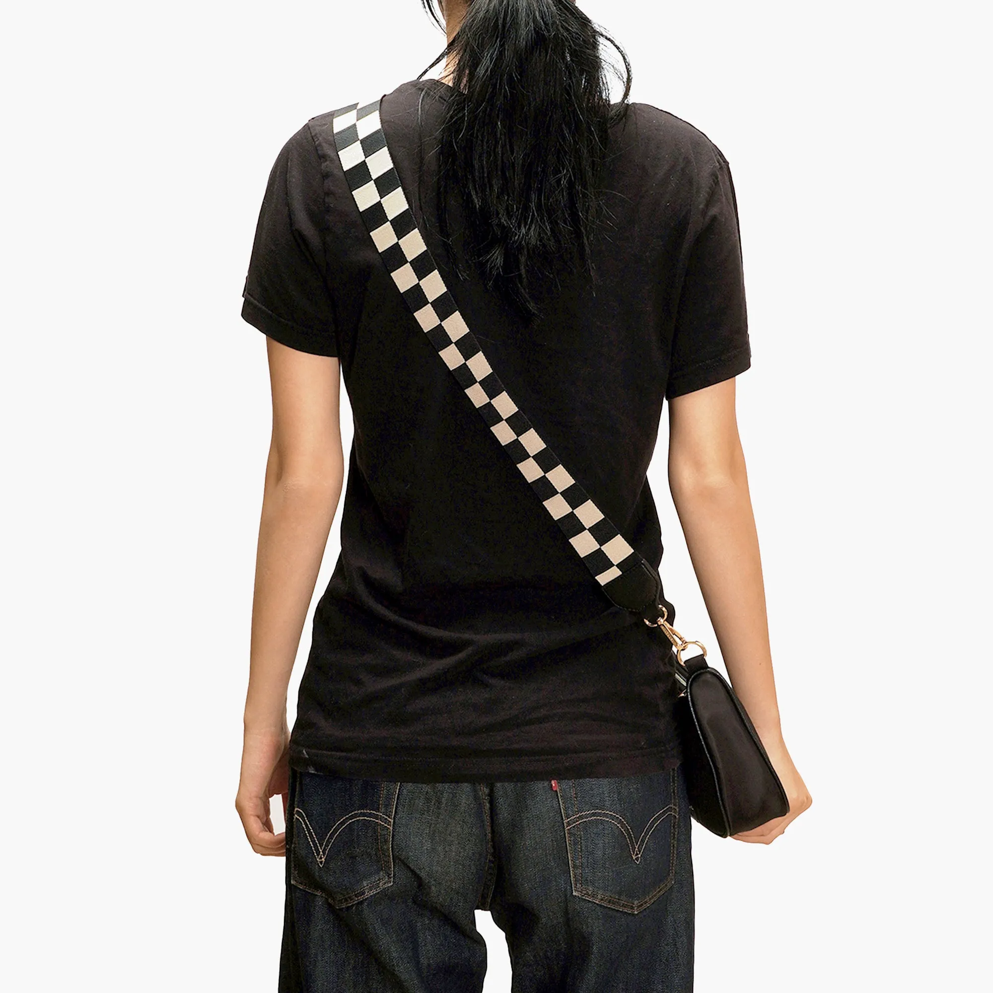 Checker Print Adjustable Strap