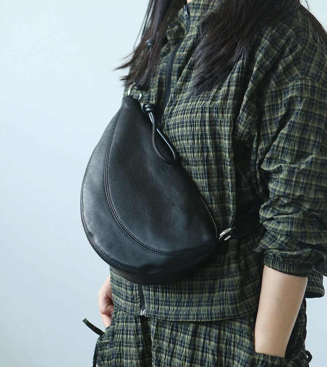 Chic Women's Crossbody Chest Bag Leather Small Over The Shoulder Purse