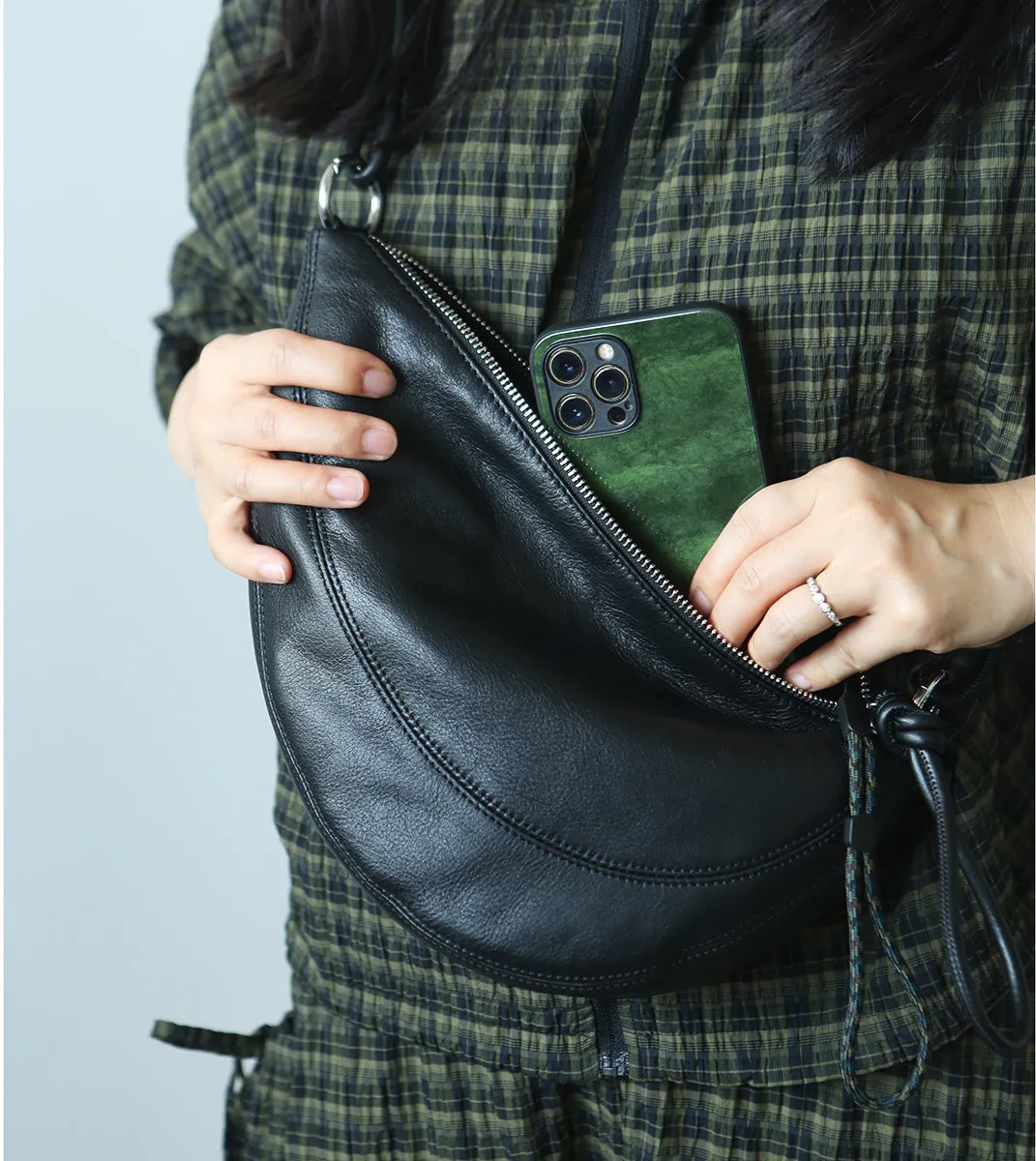 Chic Women's Crossbody Chest Bag Leather Small Over The Shoulder Purse