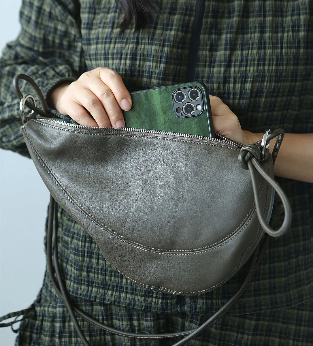 Chic Women's Crossbody Chest Bag Leather Small Over The Shoulder Purse