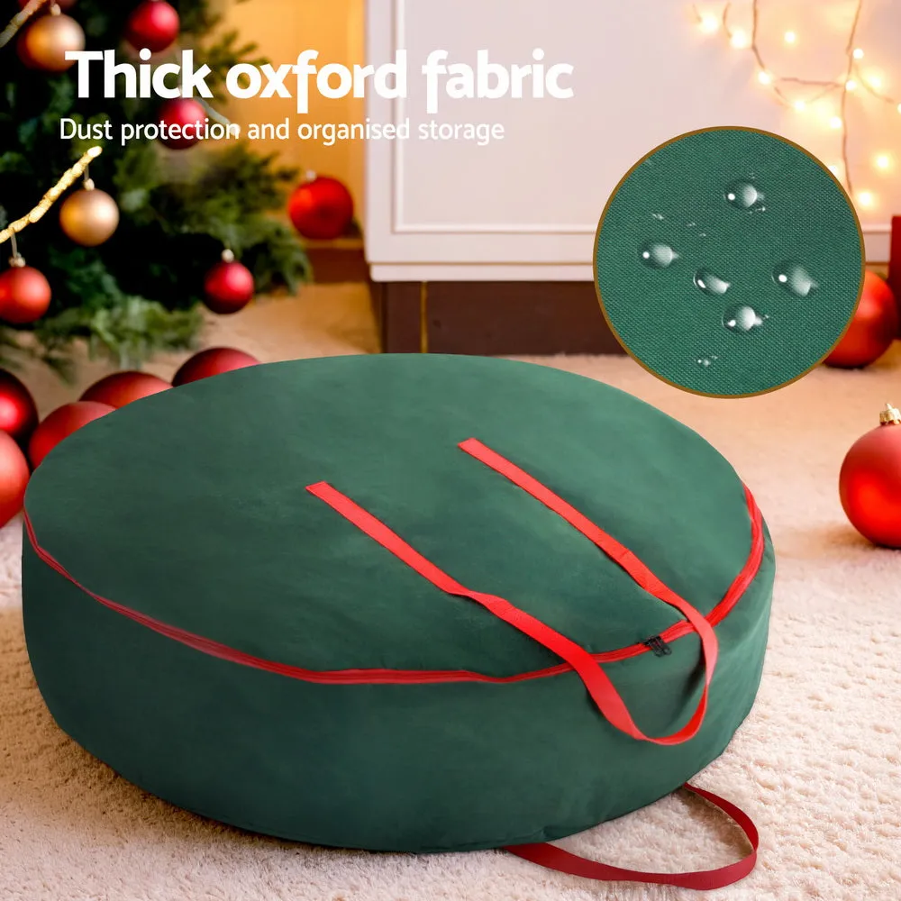Christmas Garland Storage Bag Wreath Baubles Ornaments Container