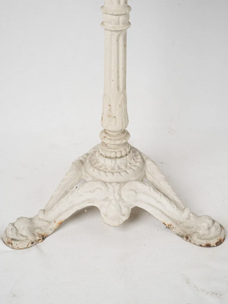 Classic Antique French Bistro Table w/ Marble Top & Cast Iron Base