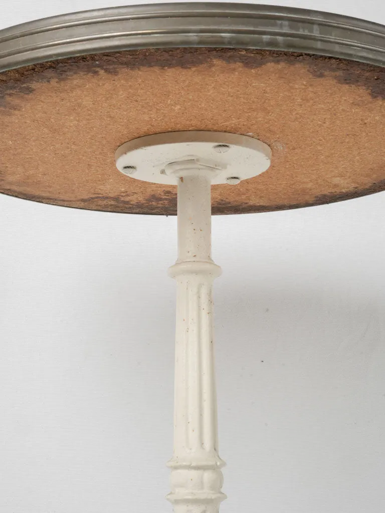 Classic Antique French Bistro Table w/ Marble Top & Cast Iron Base