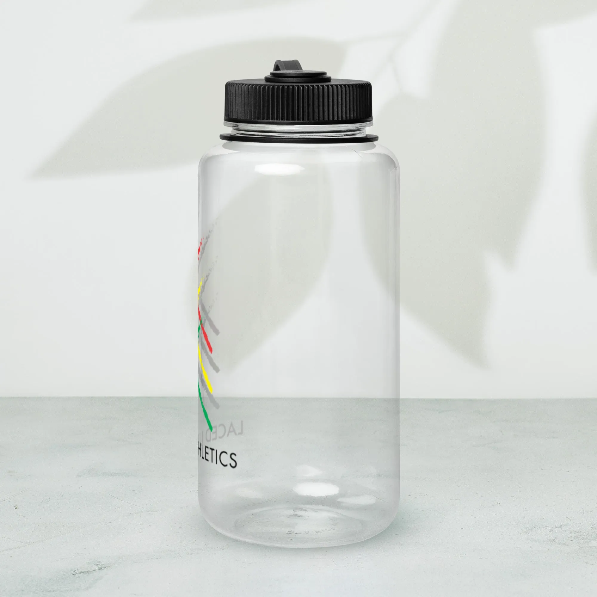 Classic Laced Up Athletics Wide mouth plastic water bottle