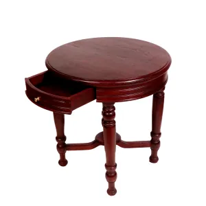 Classic Teak round Table with Drawer